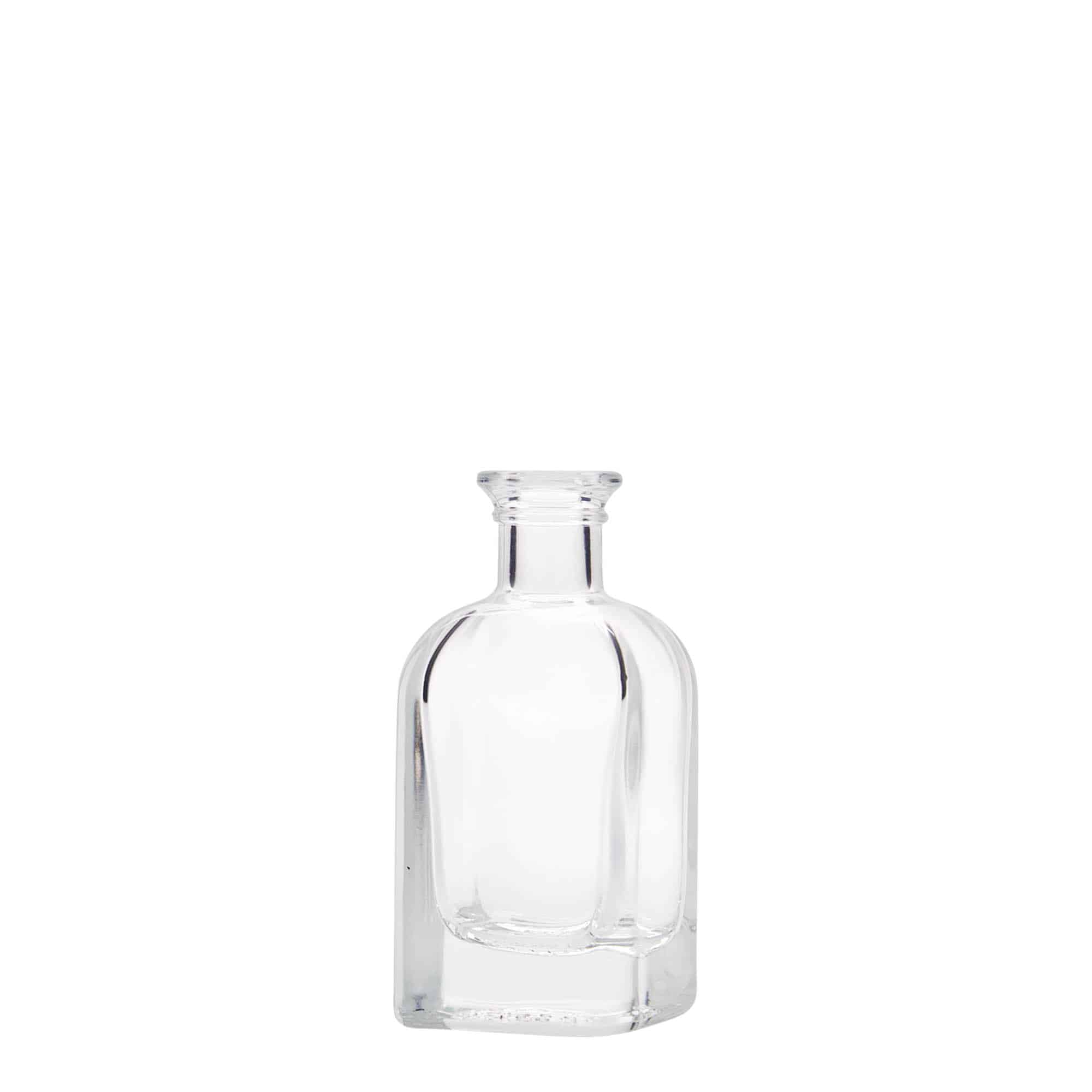 Skleněná lahev 40 ml lékárenská Carré, hranatá, uzávěr: korek
