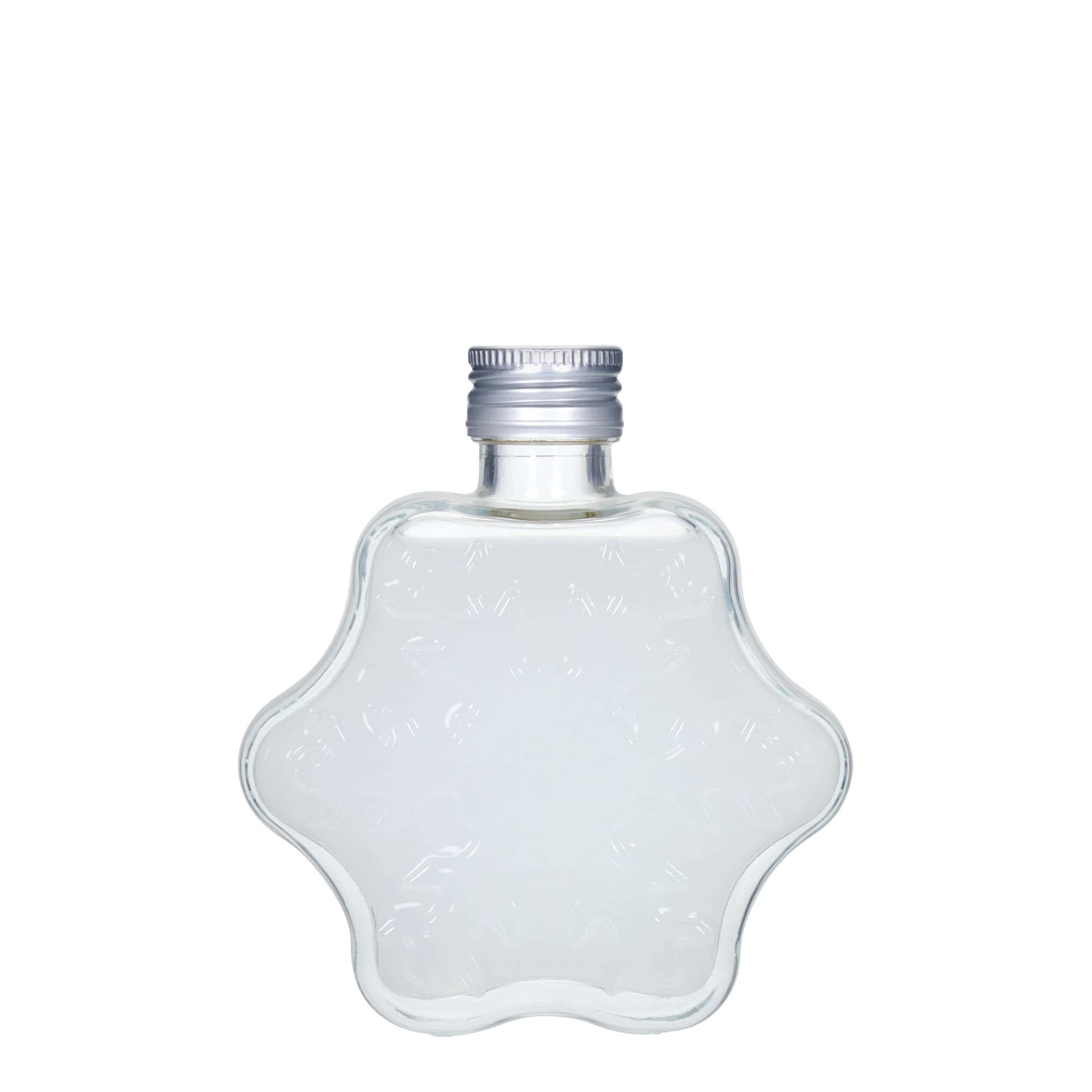 200 ml skleněná láhev 'Sněhová vločka', hrdlo: PP 28