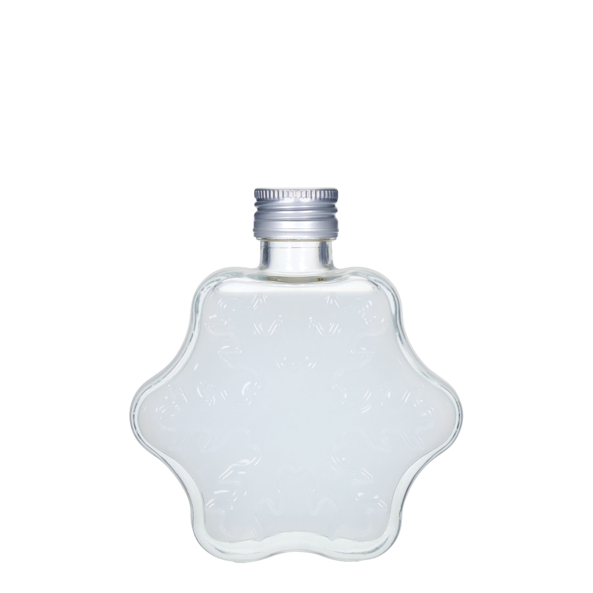 200 ml skleněná láhev 'Sněhová vločka', hrdlo: PP 28 200 ml skleněná láhev 'Sněhová vločka', hrdlo: PP 28