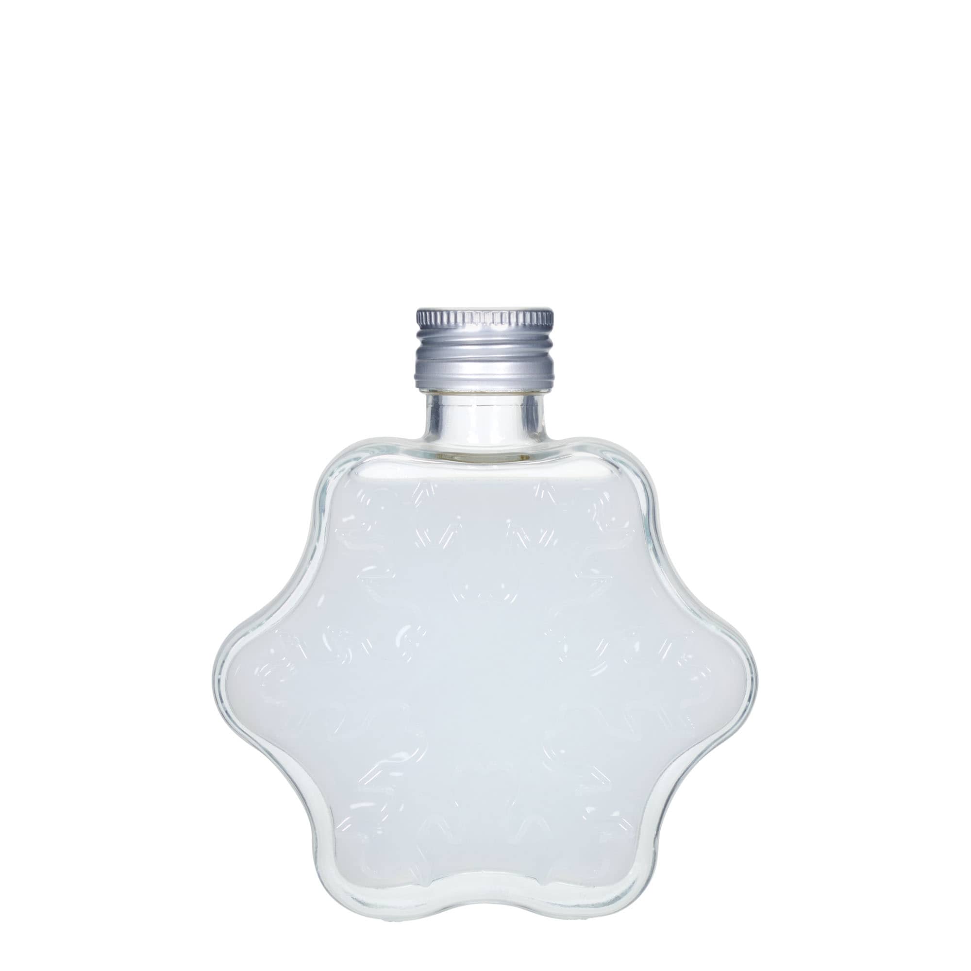 200 ml skleněná láhev 'Sněhová vločka', hrdlo: PP 28