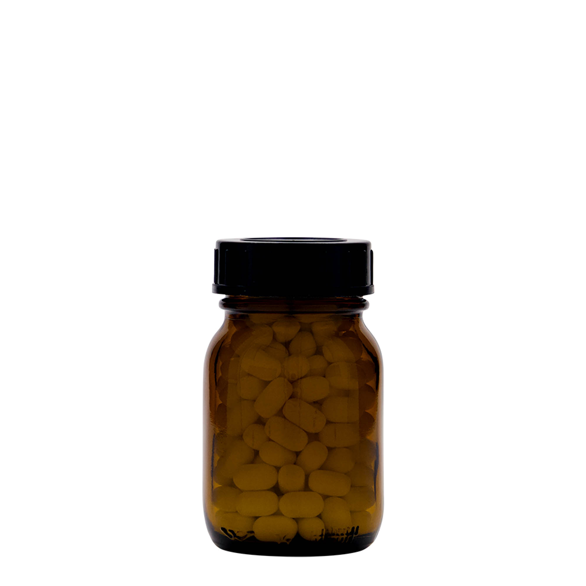 75 ml širokohrdlá sklenice, hnědá, hrdlo: DIN 40 75 ml širokohrdlá sklenice, hnědá, hrdlo: DIN 40