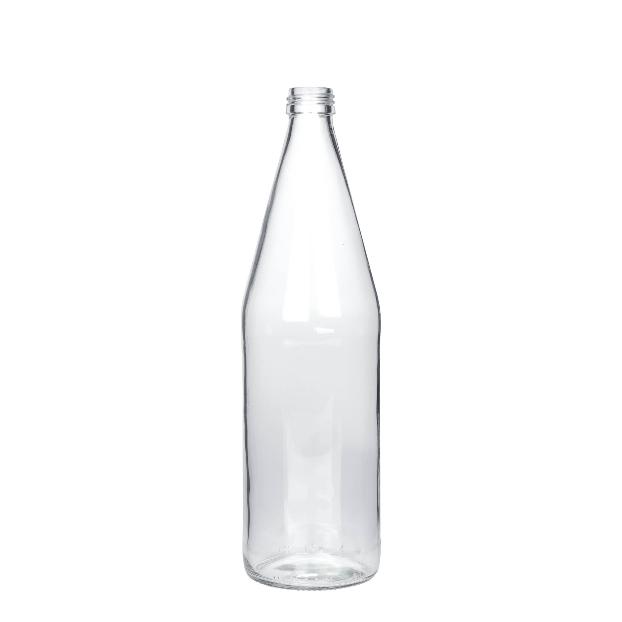 750 ml univerzální láhev tvaru mrkve, sklo, hrdlo: PP 28