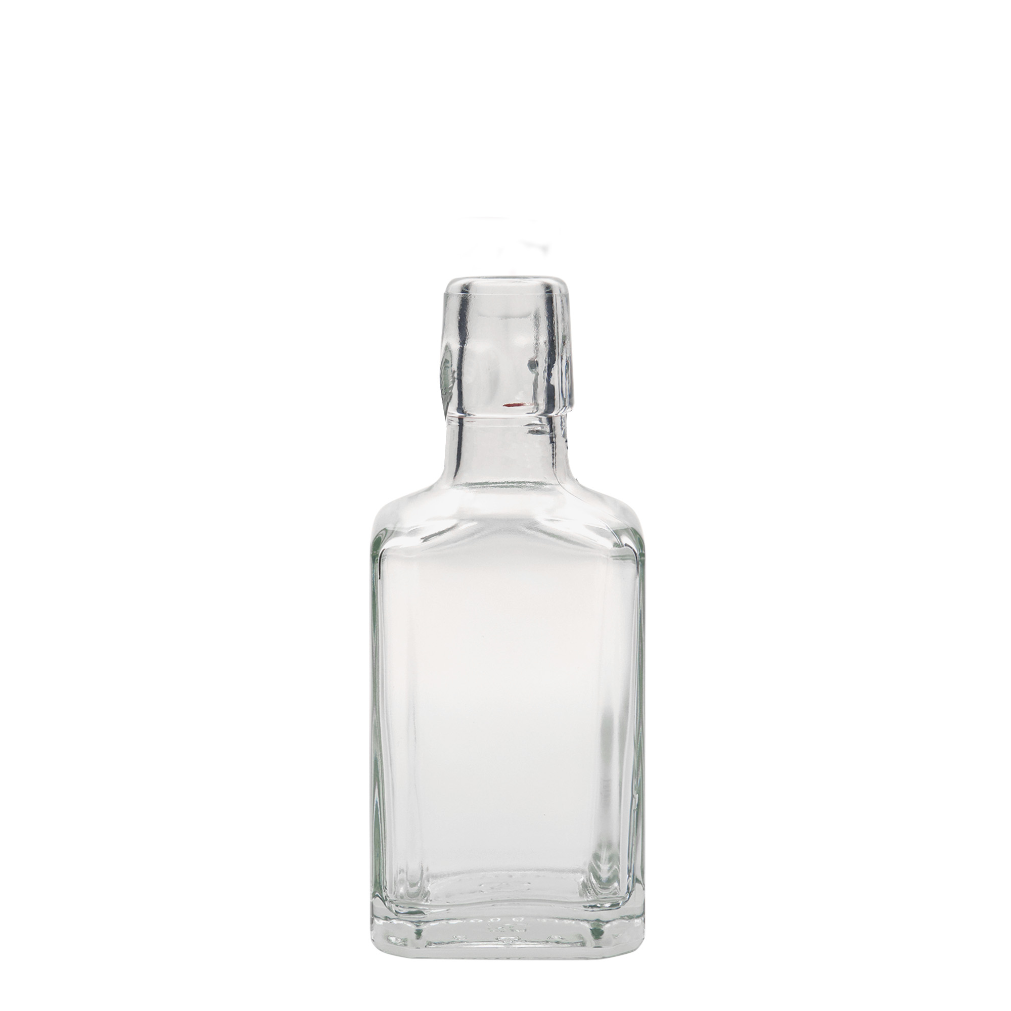 250 ml skleněná láhev 'Rialto', čtvercová, hrdlo: závěsný uzávěr 250 ml skleněná láhev 'Rialto', čtvercová, hrdlo: závěsný uzávěr