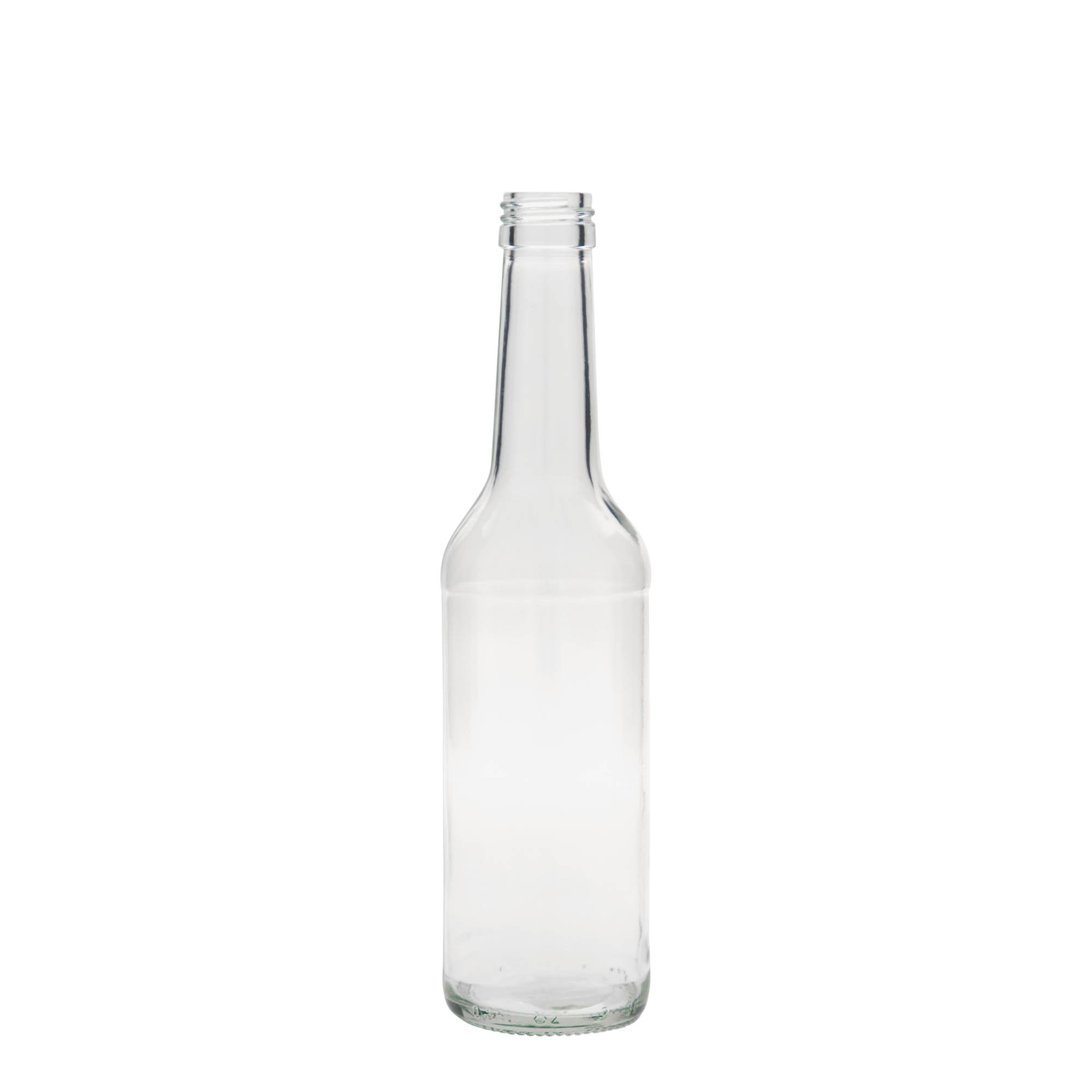 350 ml skleněná láhev s přímým hrdlem, hrdlo: PP 28