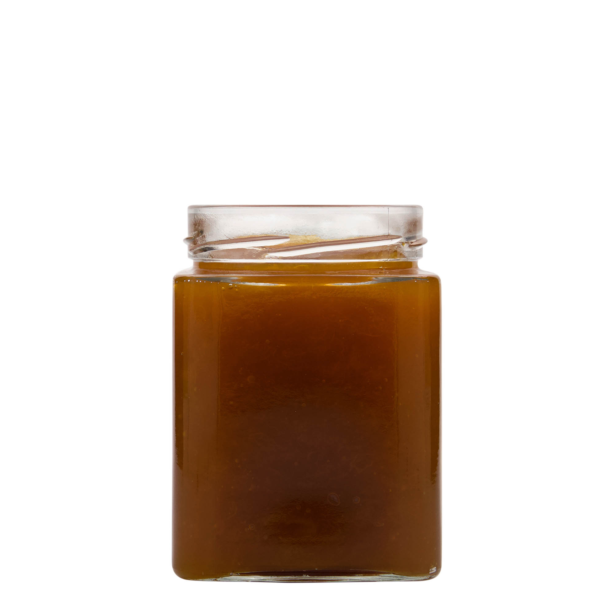 580 ml čtvercová sklenice 'Ikarus', hrdlo: Deep-Twist-Off (DTO 82)