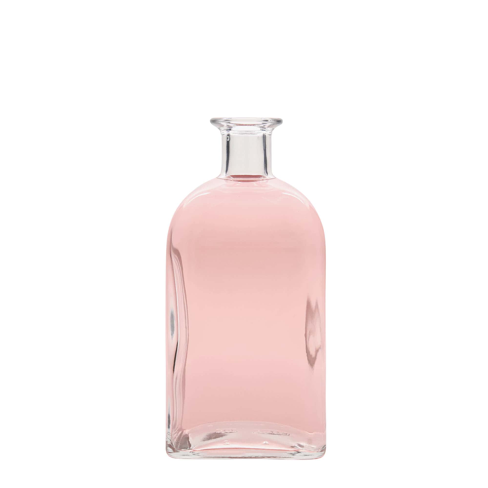 700 ml skleněná láhev Apotheker Carré, čtvercová, hrdlo: korek