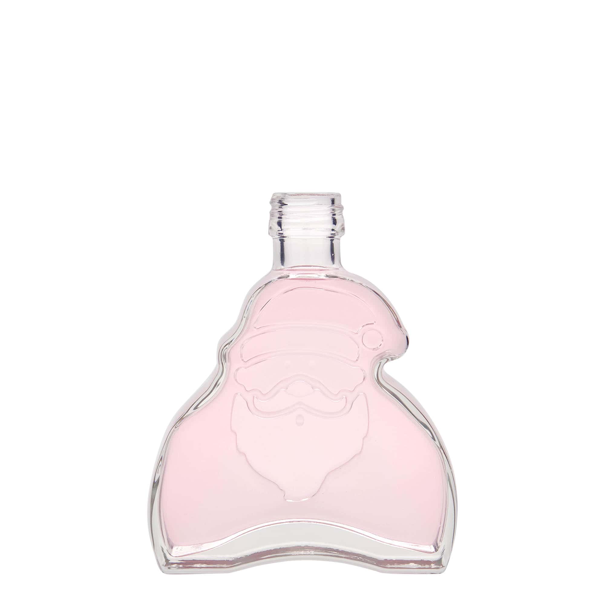 200 ml skleněná láhev „Santa Claus“, hrdlo: PP 28