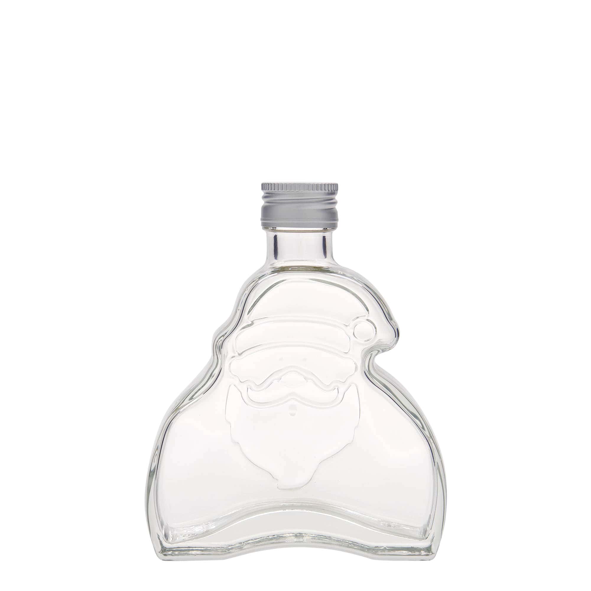 200 ml skleněná láhev „Santa Claus“, hrdlo: PP 28