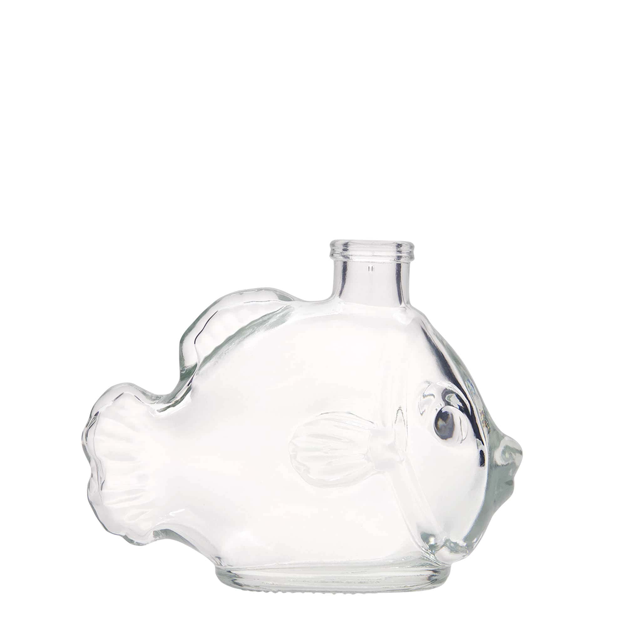 Skleněná lahev 200 ml 'Ryba', uzávěr: korek
