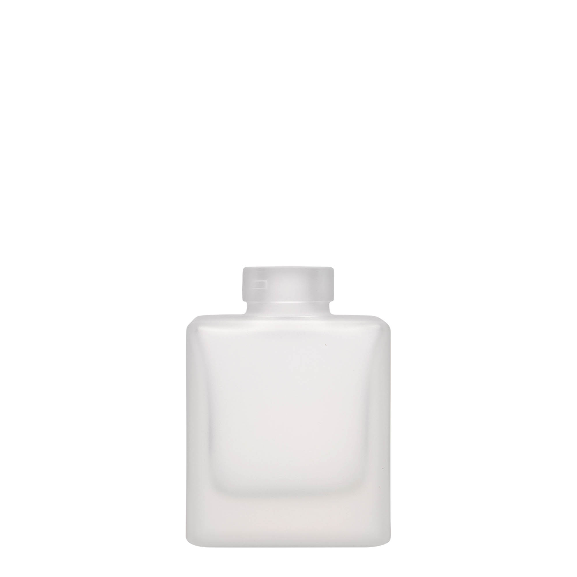 100 ml skleněná lahvička 'Cube', čtvercová, matná, hrdlo: korek 100 ml skleněná lahvička 'Cube', čtvercová, matná, hrdlo: korek