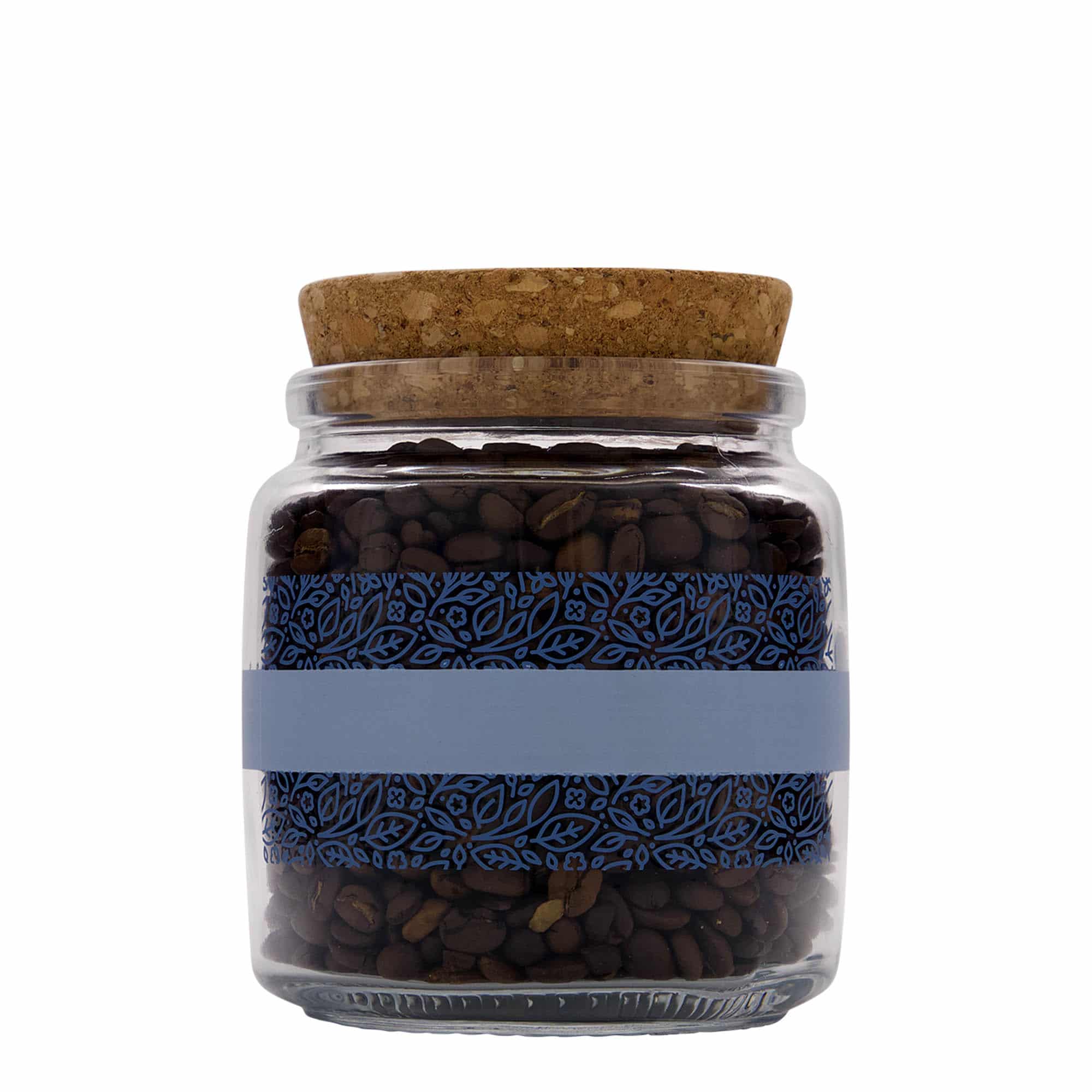 Sklenice s korkovým uzávěrem 750 ml 'Giara', motiv: Naturalmente blu, uzávěr: korek