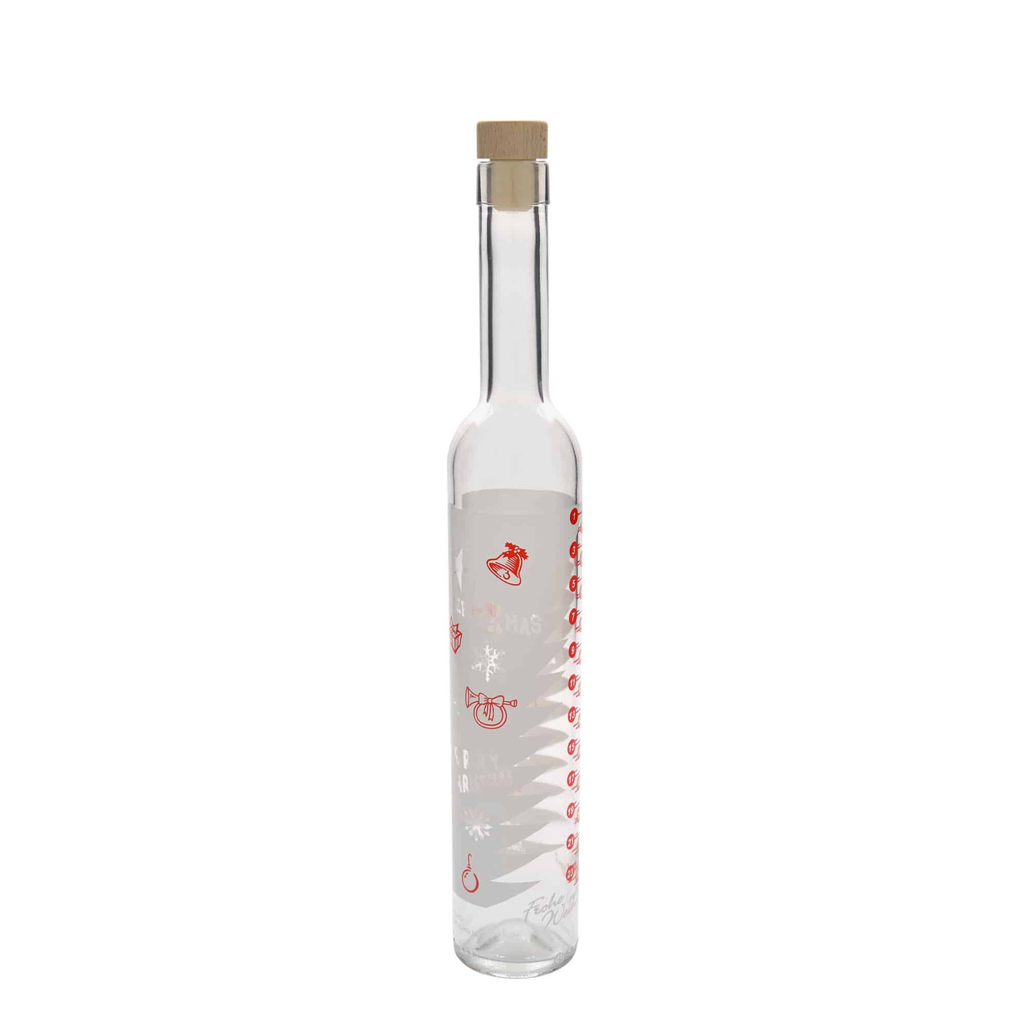 500 ml skleněná láhev Maximo potisk „Adventní kalendář“, hrdlo: korek