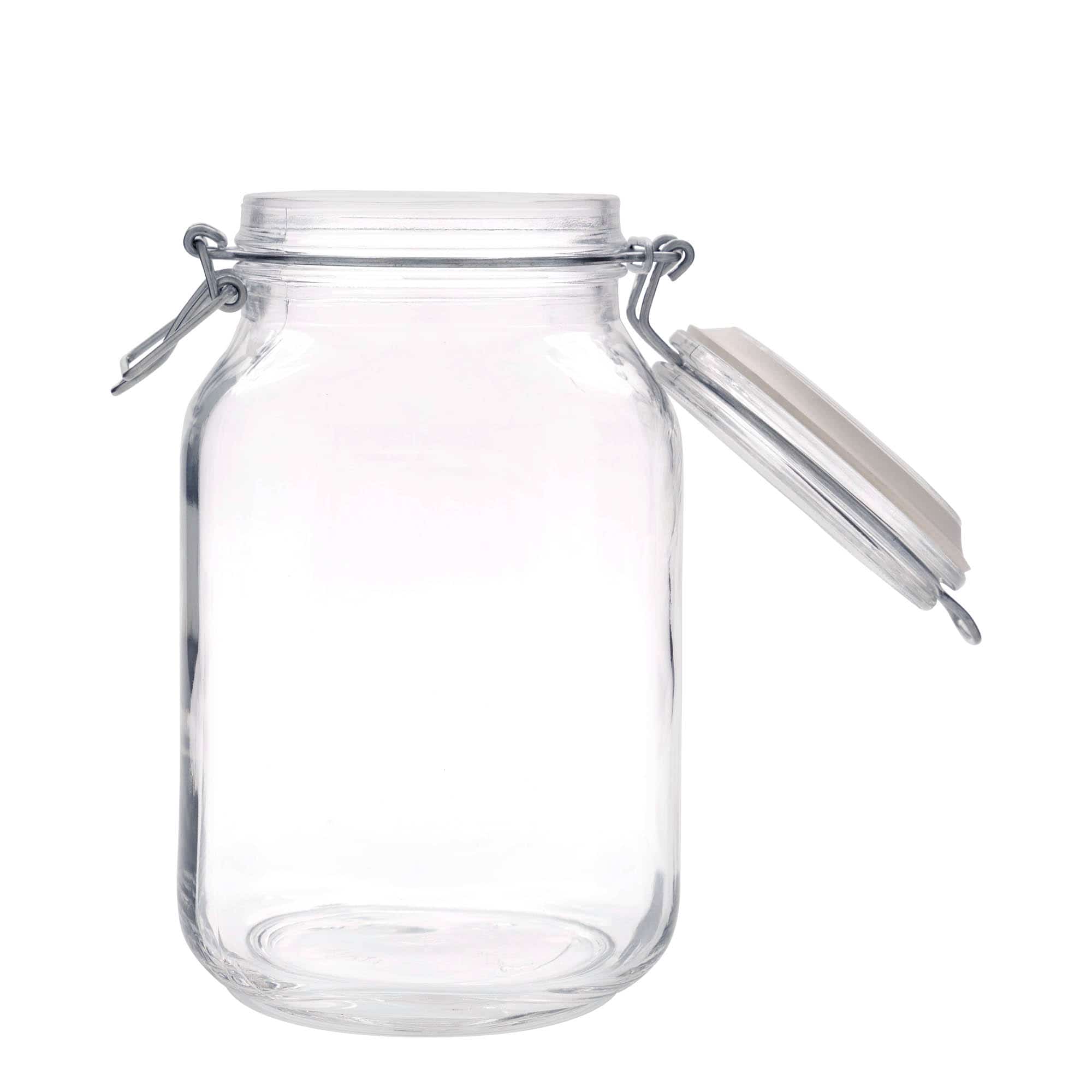 Sklenice s drátěným uzávěrem 2000 ml 'Fido', čtvercová, uzávěr: drátěný uzávěr Sklenice s drátěným uzávěrem 2000 ml 'Fido', čtvercová, uzávěr: drátěný uzávěr