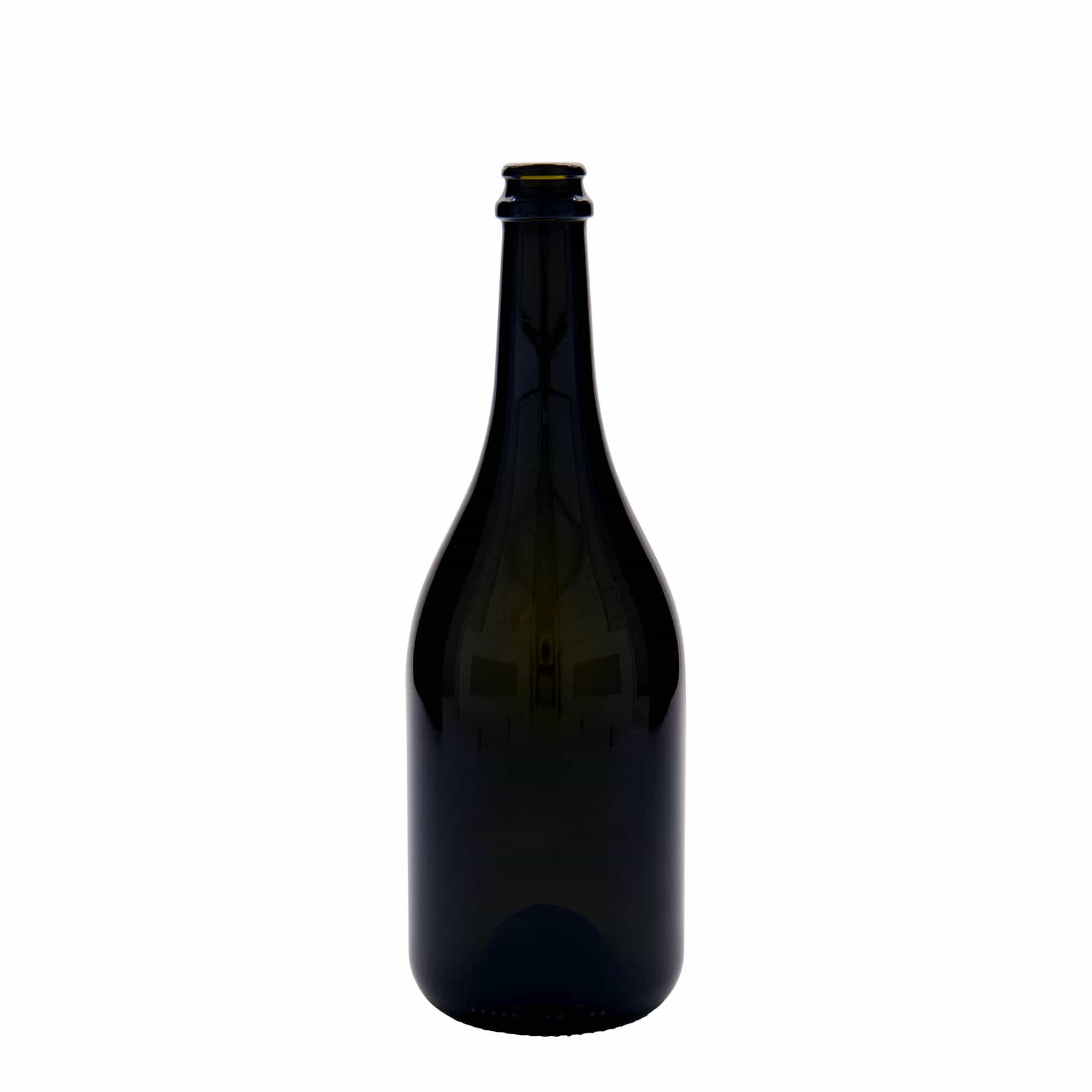 750 ml pivní láhev 'Horta', sklo, antik zelená, hrdlo: korunkový uzávěr