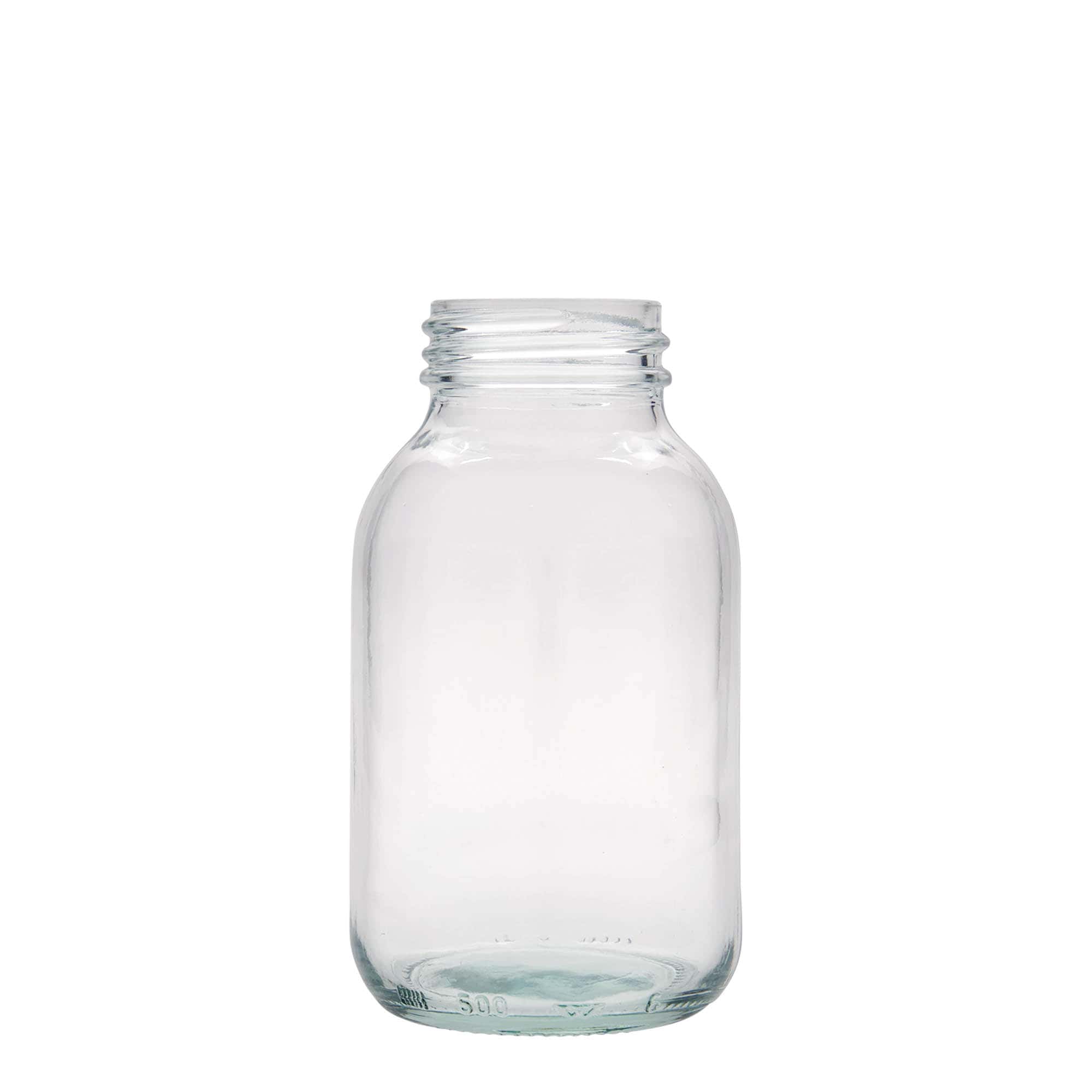 Sklenice s širokým hrdlem 500 ml, uzávěr: DIN 55 Sklenice s širokým hrdlem 500 ml, uzávěr: DIN 55