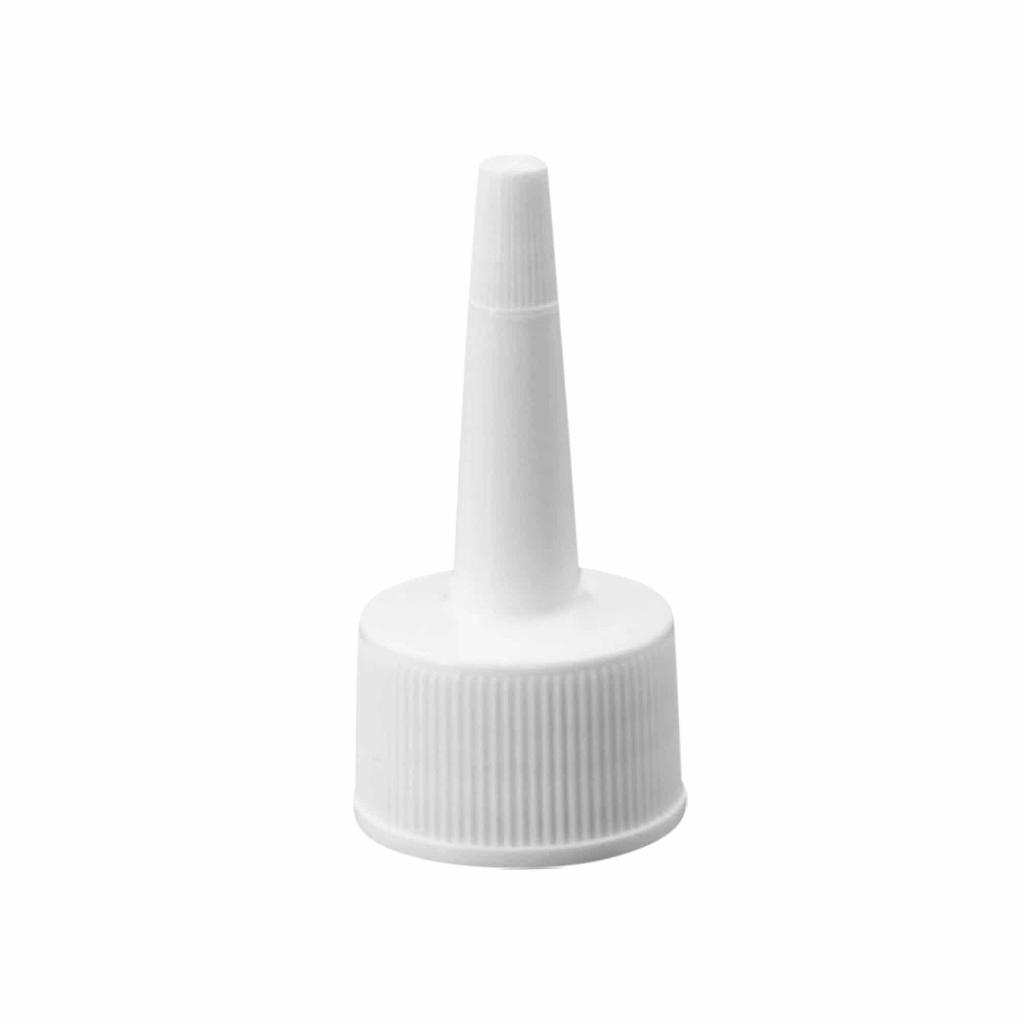 Šroubovací uzávěr s aplikátorem, plast PP, bílý, pro ústí: 24/410 Šroubovací uzávěr s aplikátorem, plast PP, bílý, pro ústí: 24/410
