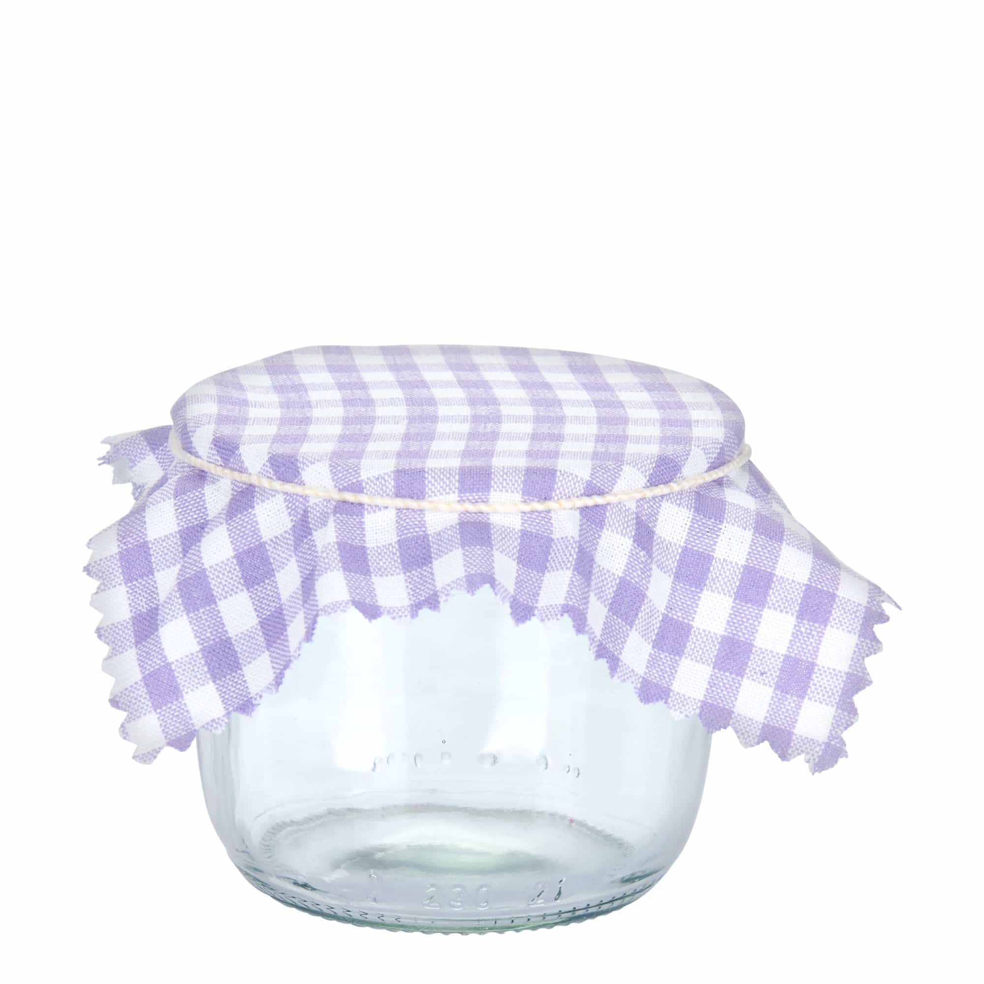 Látkový ubrousek károvaný 12x12, čtvercový, textil, šeřík, uzávěr: TO38-TO53