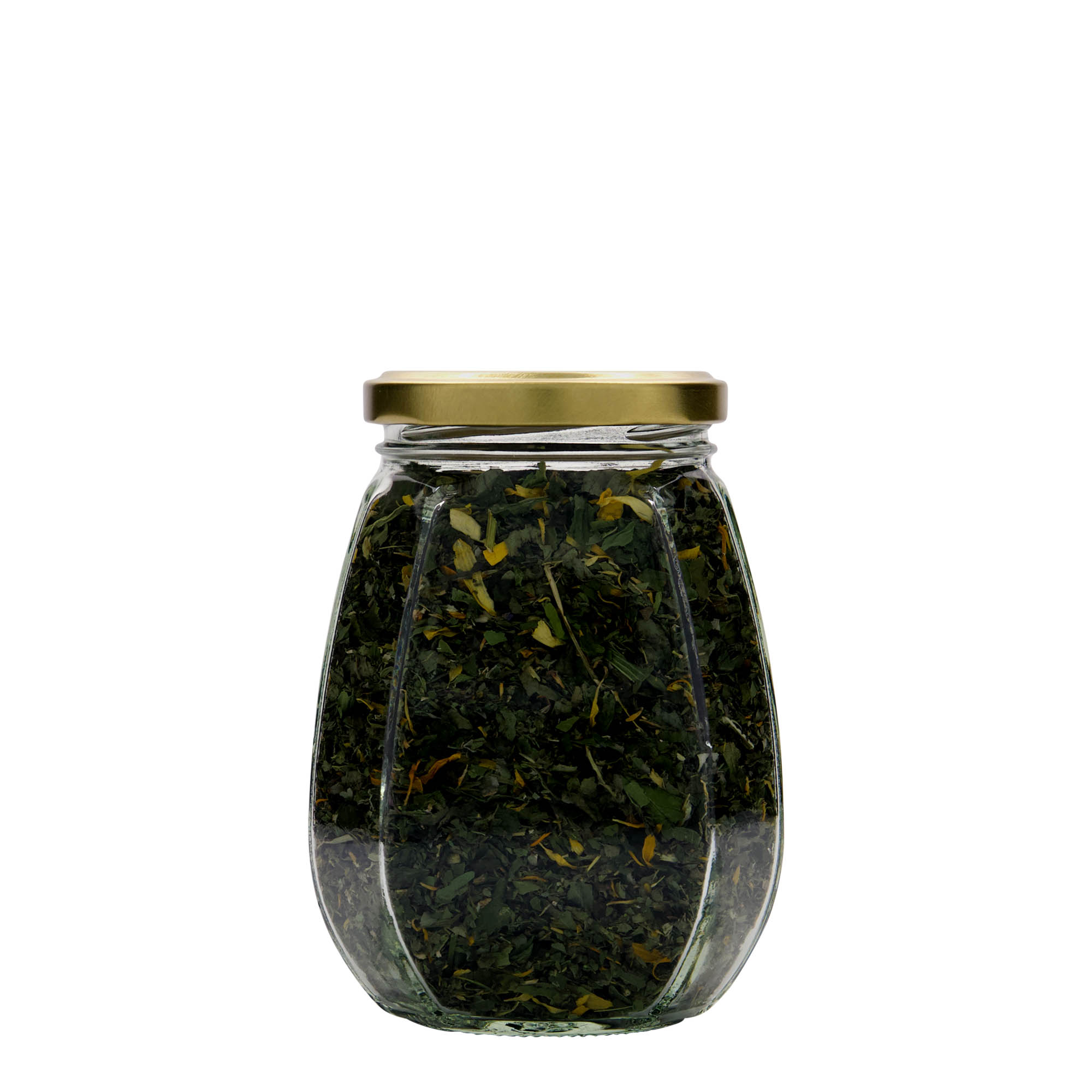 385 ml šestihranná sklenice na šperky, hrdlo: Twist-off (TO 63)